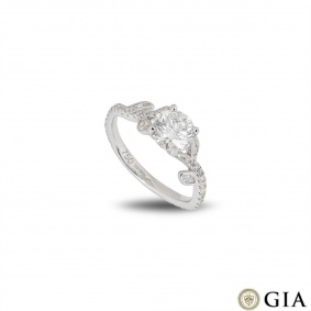 White Gold Round Brilliant Cut Diamond Ring 1.01ct E/VVS1 White Gold Round Brilliant Cut Diamond Ring 1.01ct E/VVS1